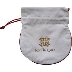 Rustic Cuff White Jewelry Pouch